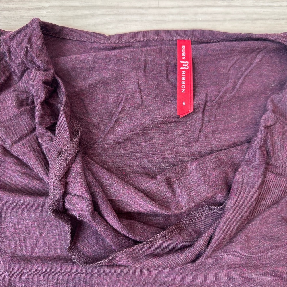 Ruby Ribbon Manhattan Tunic Wine Heather - Picture 2 of 4